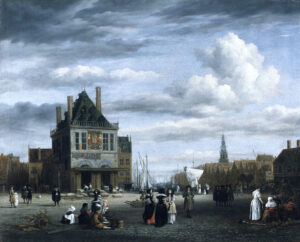 Place du Dam à Amsterdam, Jacob Isaacksz. van Ruisdael, vers 1675, Gemäldegalerie, Staatliche Museen zu Berlin