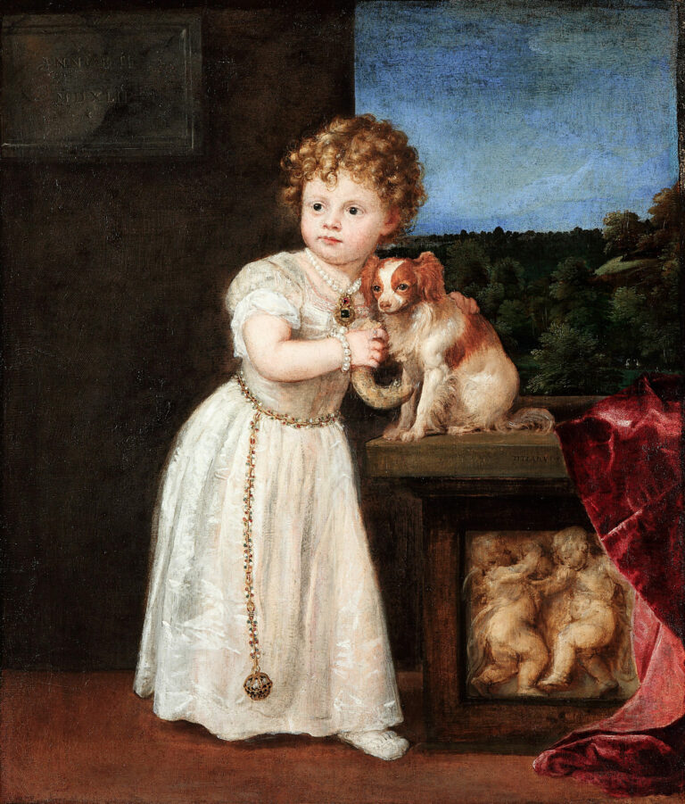 Clarissa Strozzi (1540–1581) at the Age of Two, Titian, 1542, Staatliche Museen zu Berlin, Gemäldegalerie