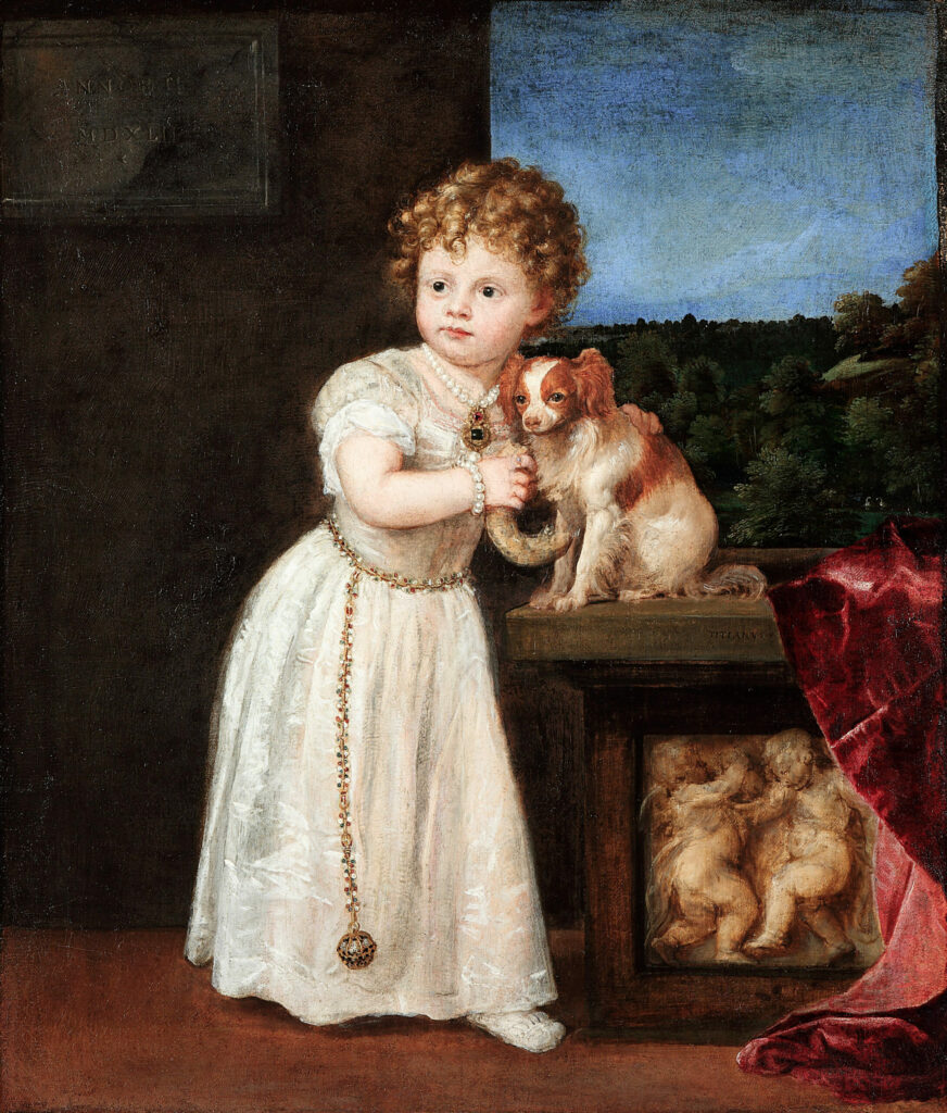 Clarissa Strozzi (1540–1581) at the Age of Two, Titian, 1542, Staatliche Museen zu Berlin, Gemäldegalerie