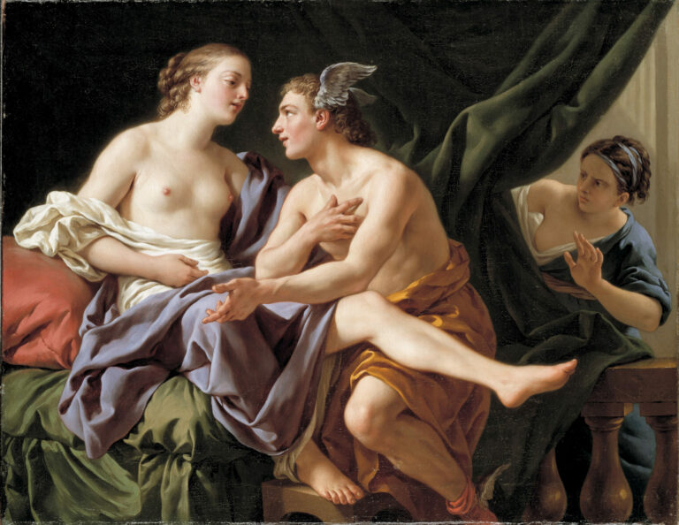 Mercury, Herse and Aglauros, Louis-Jean-François Lagrenée the Elder, 1767, Nationalmuseum, Stockholm