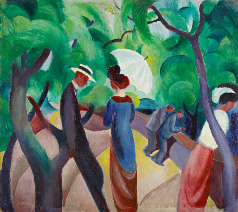 Promenade, August Macke, 1913, Städtische Galerie im Lenbachhaus und Kunstbau, Munich