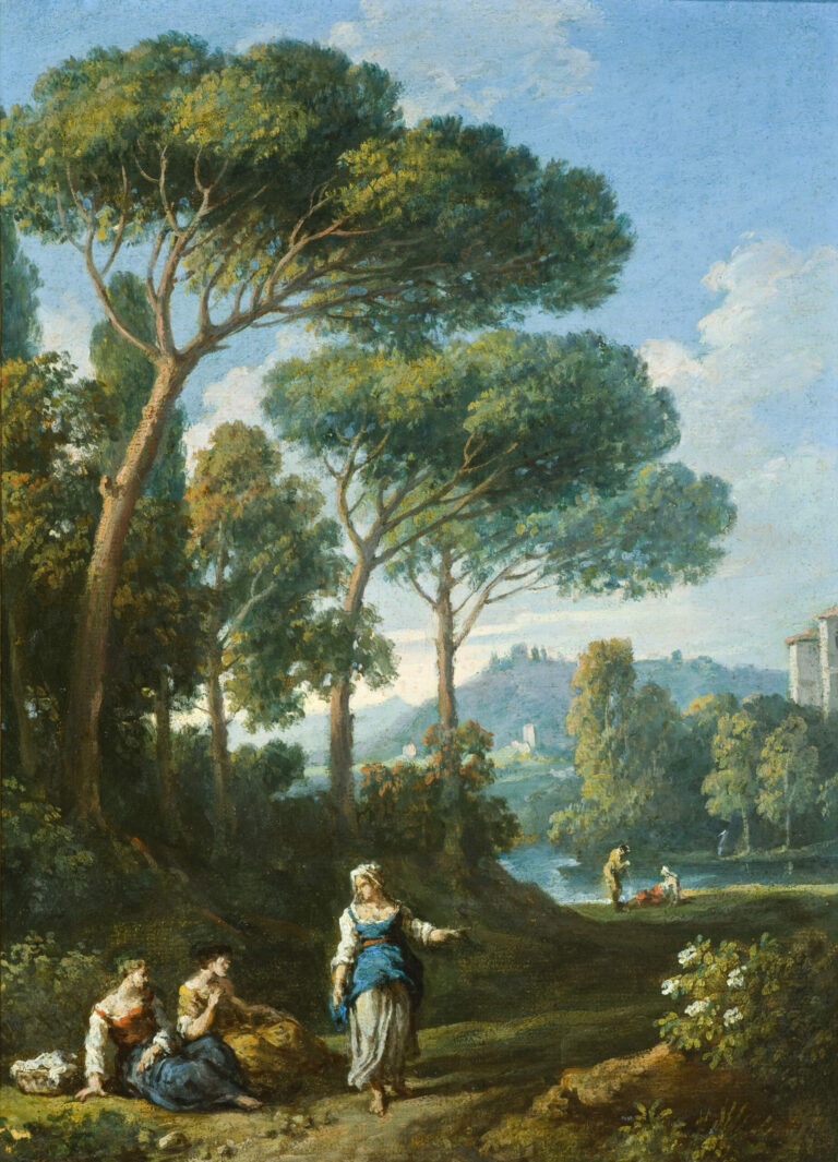 One of a Pair of Views of the Roman Campagna with Figures Conversing, Jan Frans van Bloemen (called Orizzonte), c. 1725, Los Angeles County Museum of Art (LACMA)