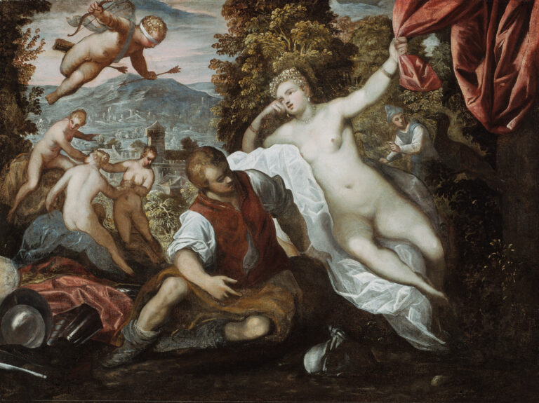 Vénus et Mars avec Cupidon et les Trois Grâces dans un paysage, Domenico Tintoretto, 1585-1595, Art Institute of Chicago
