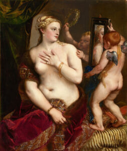 Vénus au miroir, Titien (Tiziano Vecellio, v. 1488–1576), vers 1555, National Gallery of Art, Washington D.C.
