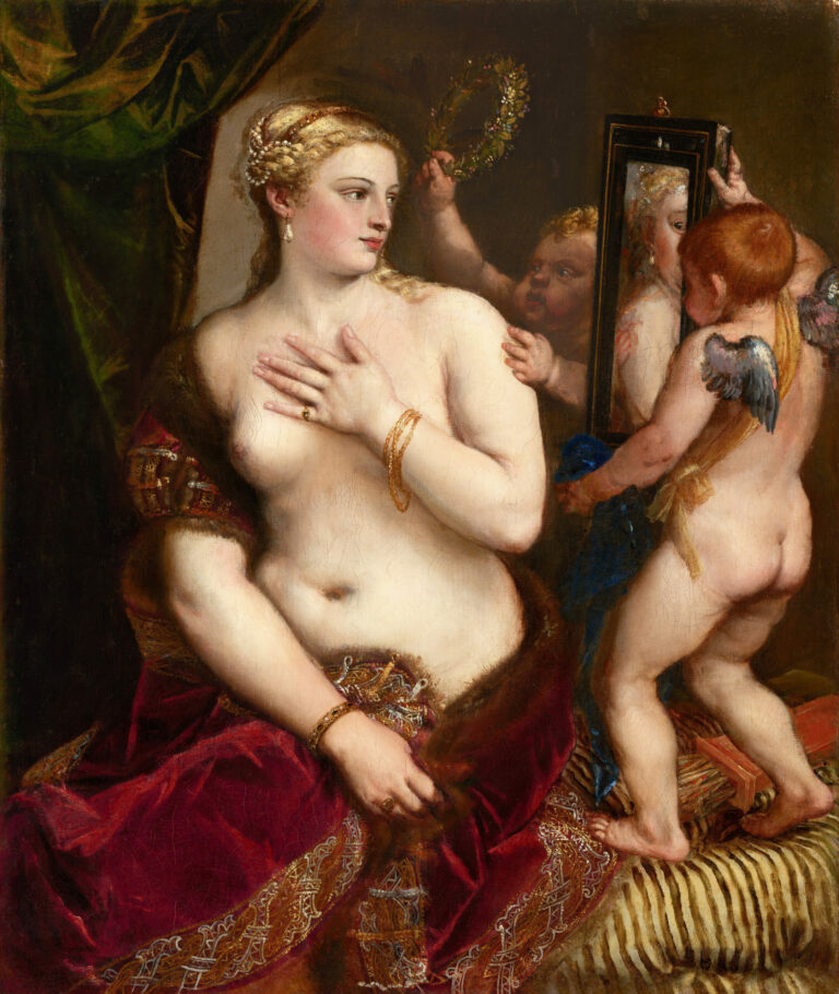 Vénus au miroir, Titien (Tiziano Vecellio, v. 1488–1576), vers 1555, National Gallery of Art, Washington D.C.