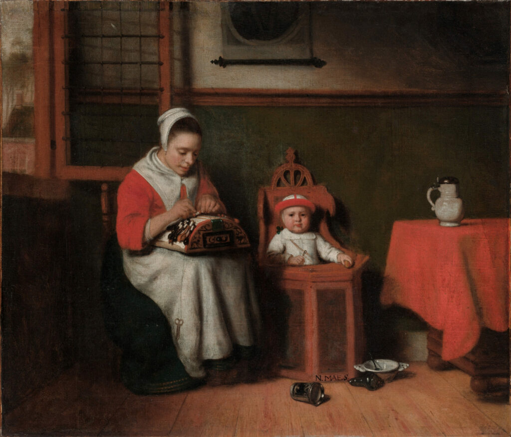 La Dentellière, Nicolaes Maes, vers 1656, The Metropolitan Museum of Art, New York