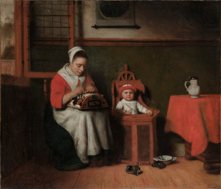 La Dentellière, Nicolaes Maes, vers 1656, The Metropolitan Museum of Art, New York