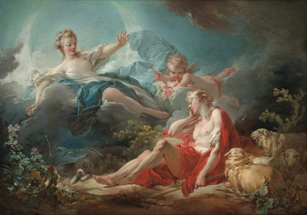 Diane et Endymion, Jean-Honoré Fragonard, vers 1753-1756, National Gallery of Art, Washington D.C.