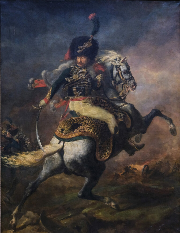 Officier de chasseurs à cheval de la Garde impériale, chargeant, Théodore Géricault, 1812, Musée du Louvre, Paris, photo VMuseum D.R.