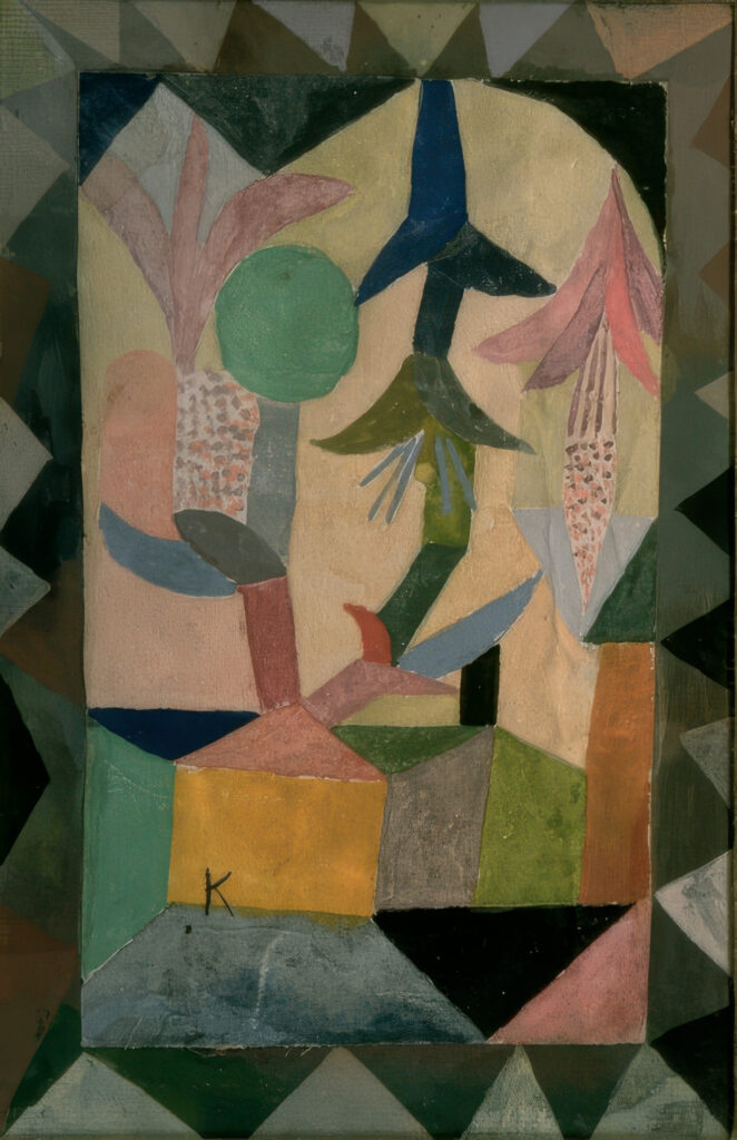 Fleurs célestes au-dessus de la maison jaune (La Maison élue), Paul Klee, 1917, Museum Berggruen, Berlin