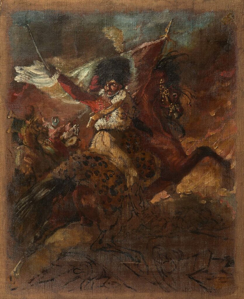 Théodore Géricault, Esquisse pour l'Officier de chasseurs à
cheval de la Garde impériale, chargeant (D.R.)