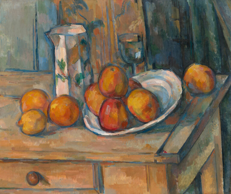 Still Life with Milk Jug and Fruit, Paul Cézanne, c. 1900, National Gallery of Art, Washington, D.C.