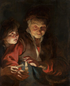 Vieille Femme et Garçon avec des Bougies, Pierre Paul Rubens, vers 1616-1617, Mauritshuis, La Haye