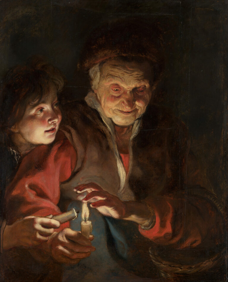 Vieille Femme et Garçon avec des Bougies, Pierre Paul Rubens, vers 1616-1617, Mauritshuis, La Haye