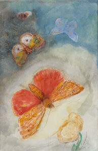 Papillons et fleur, Odilon Redon, entre 1910 et 1914, Petit Palais, musée des Beaux-Arts de la Ville de Paris (Paris Musées)