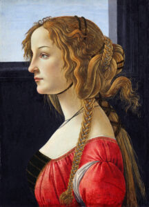 Portrait de profil d'une jeune femme, Sandro Botticelli, vers 1475-1480, Gemäldegalerie, Berlin