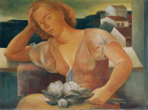 L'épouse de l'artiste aux fleurs, Viktor Planckh, vers 1928, Belvedere Museum, Vienne