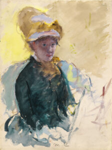 Mary Stevenson Cassatt, Autoportrait, Gouache et aquarelle sur graphite sur papier, vers 1880, National Portrait Gallery, Smithsonian Institution