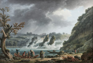 Claude-Joseph Vernet, Les chutes du Rhin, près de Schaffhouse, Suisse, 1779, huile sur toile. Clark Art Institute, don de la fondation Aso O. Tavitian, 2025.1.128