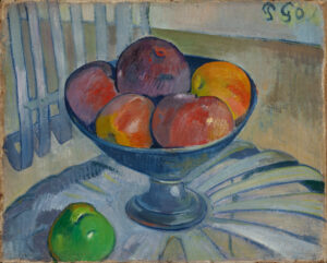 Coupe de fruits sur une chaise de jardin, Paul Gauguin, vers 1890, Los Angeles County Museum of Art (LACMA)