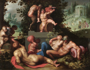 Pietro Mera (Il Flammingo), Bacchanale, années 1590, huile sur cuivre. Clark Art Institute, don de la Fondation Aso O. Tavitian, 2025.1.44